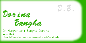 dorina bangha business card